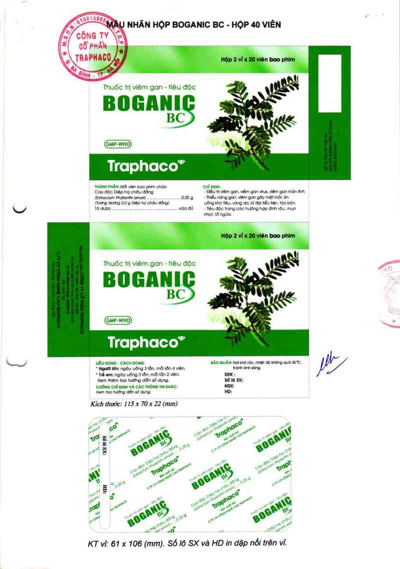 thông tin, cách dùng, giá thuốc Thuốc trị viêm gan - tiêu độc Boganic BC - ảnh 1