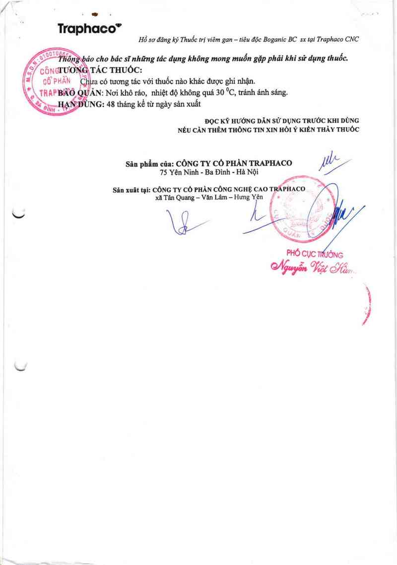 thông tin, cách dùng, giá thuốc Thuốc trị viêm gan - tiêu độc Boganic BC - ảnh 3