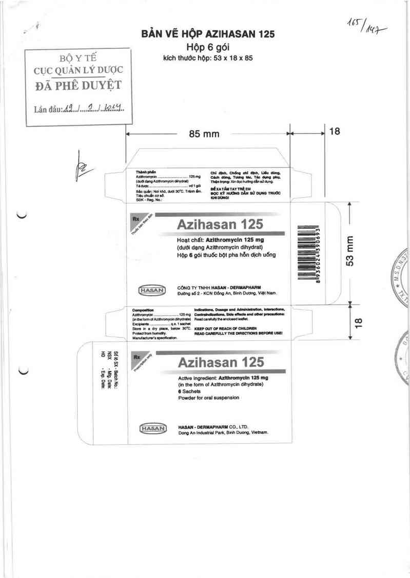 thông tin, cách dùng, giá thuốc Azihasan 125 - ảnh 0