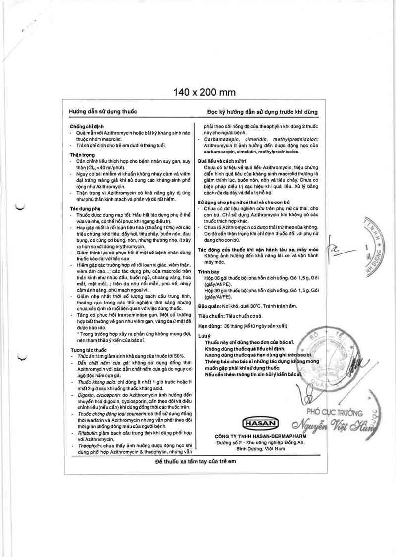 thông tin, cách dùng, giá thuốc Azihasan 125 - ảnh 4