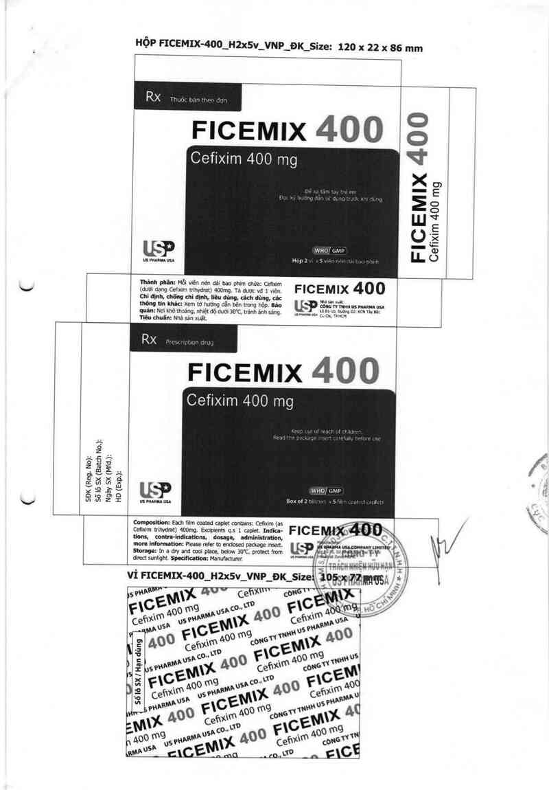 thông tin, cách dùng, giá thuốc Ficemix 400 - ảnh 1