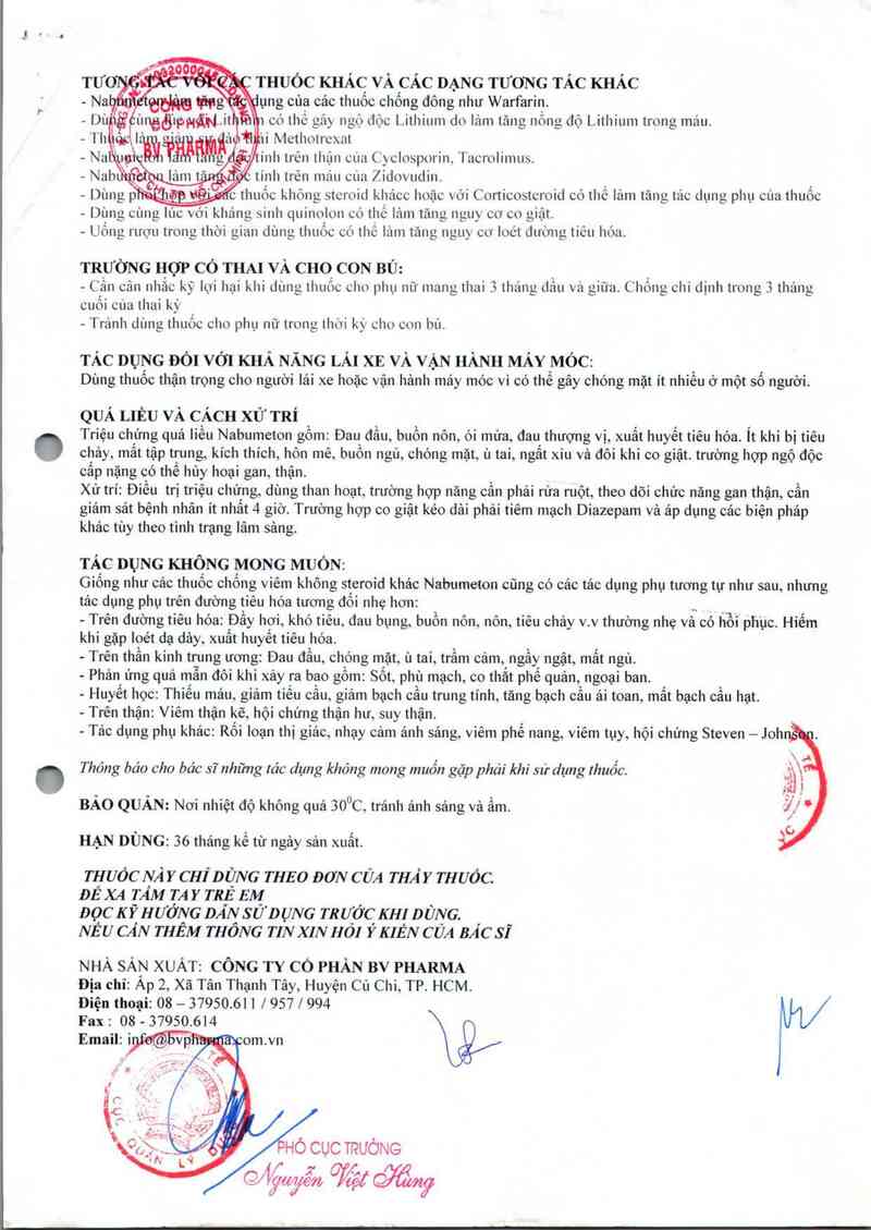 thông tin, cách dùng, giá thuốc Vimebulan 500 - ảnh 3