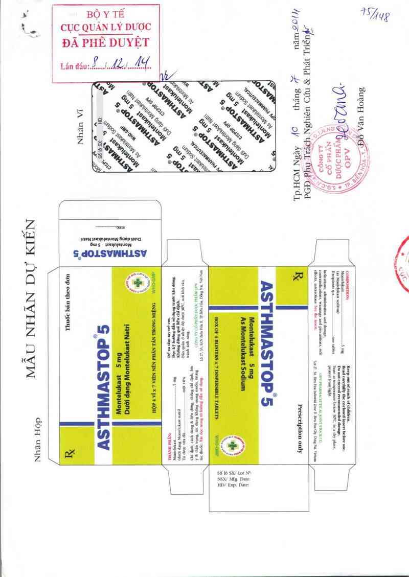 thông tin, cách dùng, giá thuốc Asthmastop 5 - ảnh 0