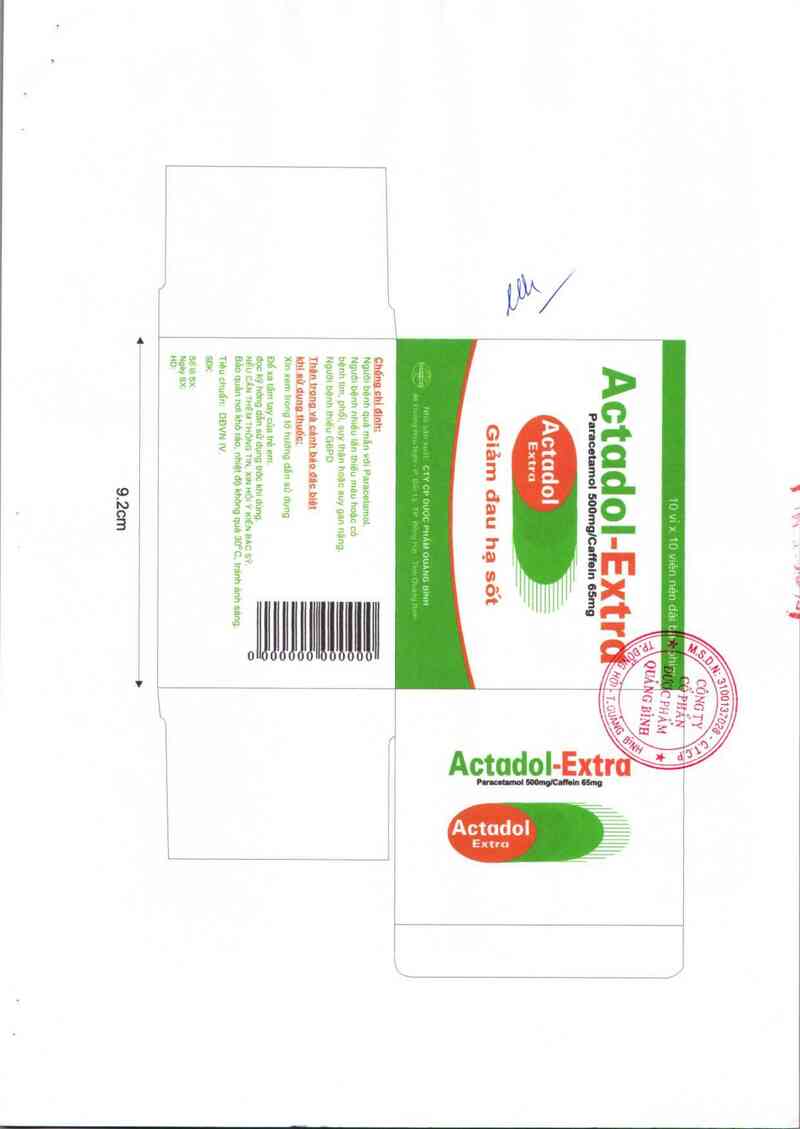 thông tin, cách dùng, giá thuốc Actadol - Extra - ảnh 2