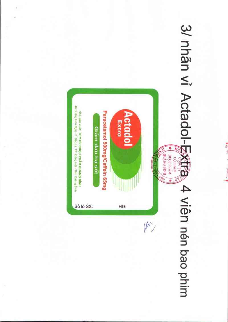 thông tin, cách dùng, giá thuốc Actadol - Extra - ảnh 3