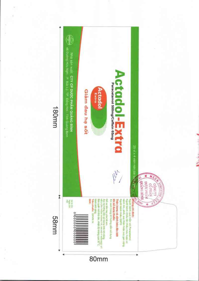 thông tin, cách dùng, giá thuốc Actadol - Extra - ảnh 5