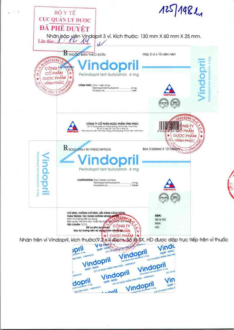 thông tin, cách dùng, giá thuốc Vindopril - ảnh 0
