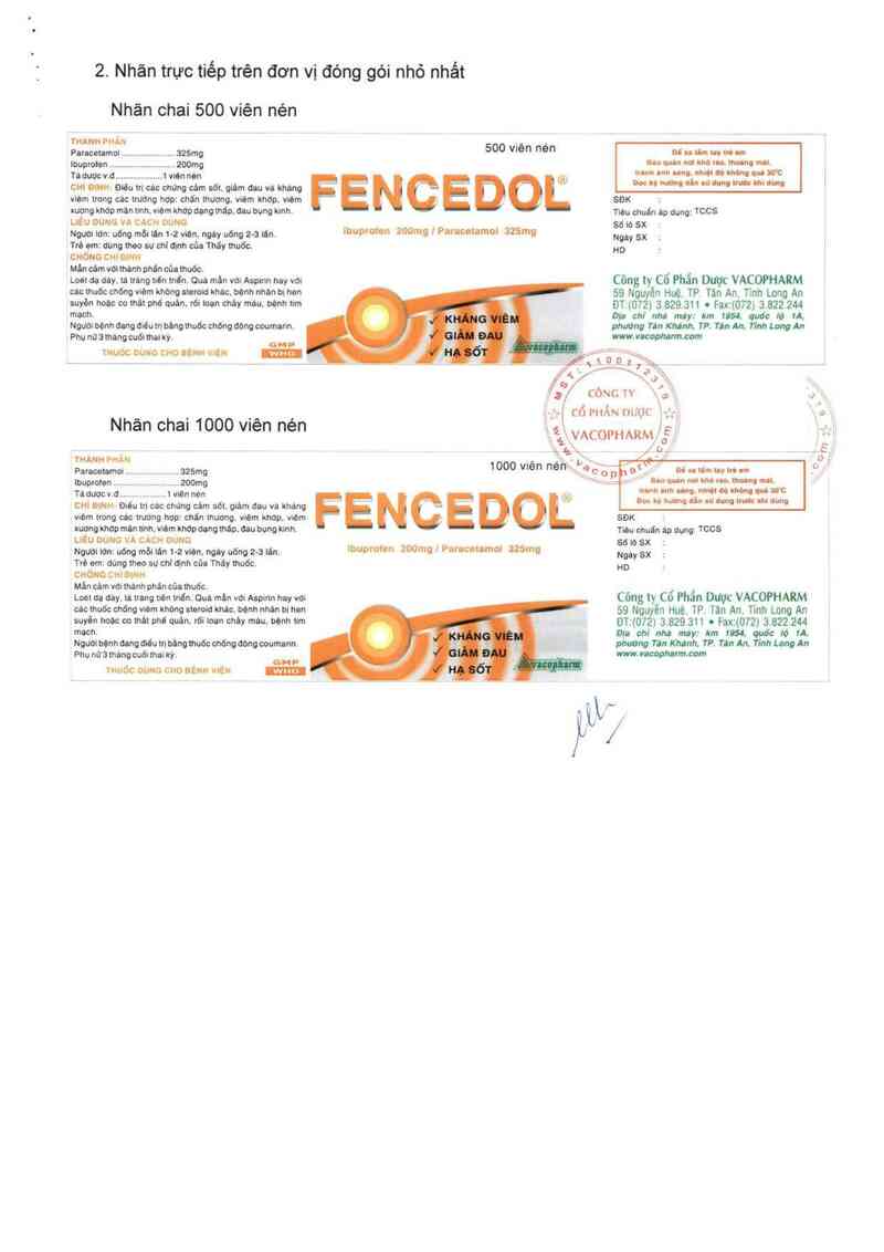 thông tin, cách dùng, giá thuốc Fencedol - ảnh 10