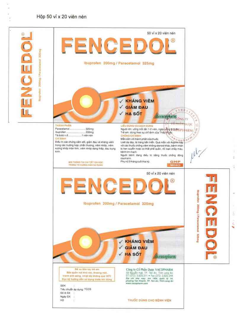 thông tin, cách dùng, giá thuốc Fencedol - ảnh 7