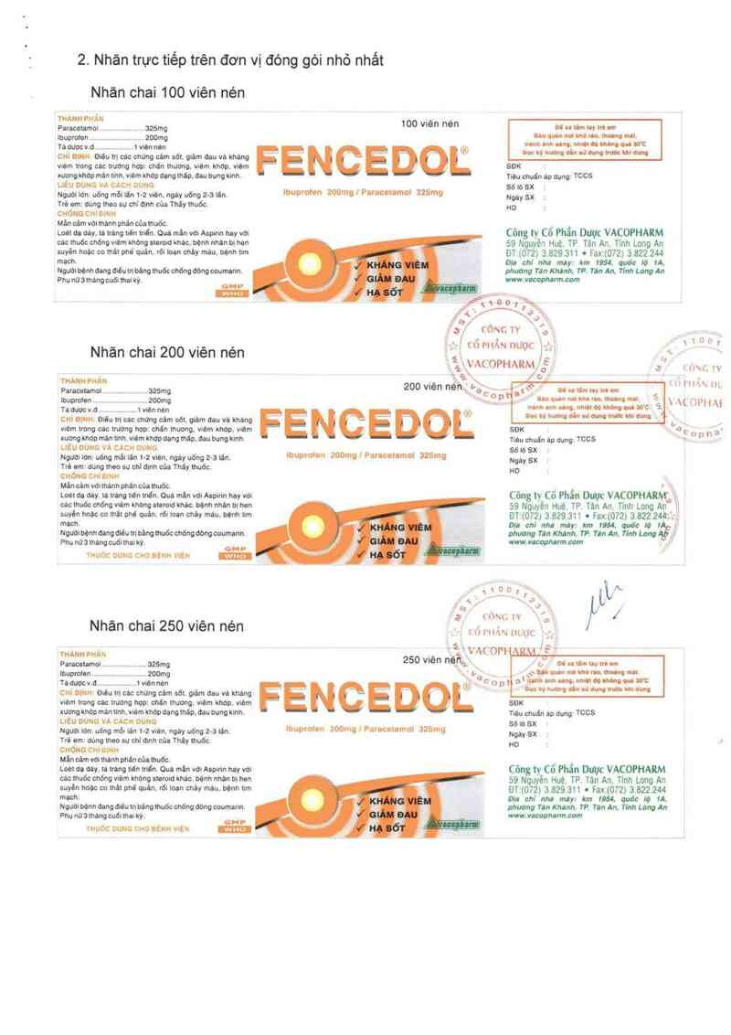 thông tin, cách dùng, giá thuốc Fencedol - ảnh 9