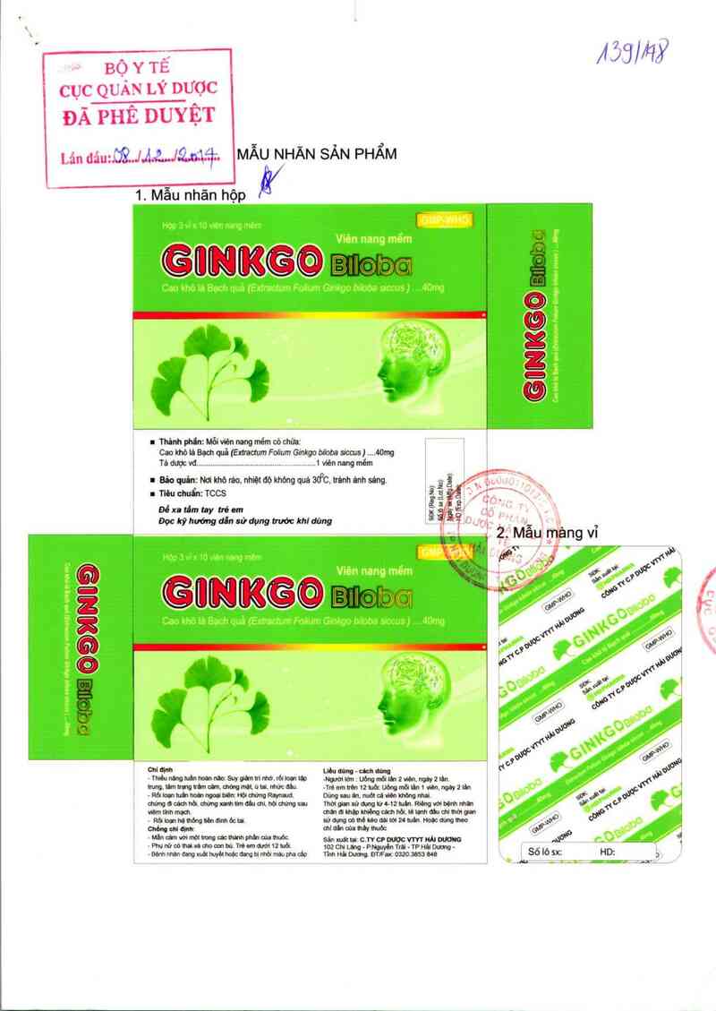 thông tin, cách dùng, giá thuốc Ginkgobiloba - ảnh 0
