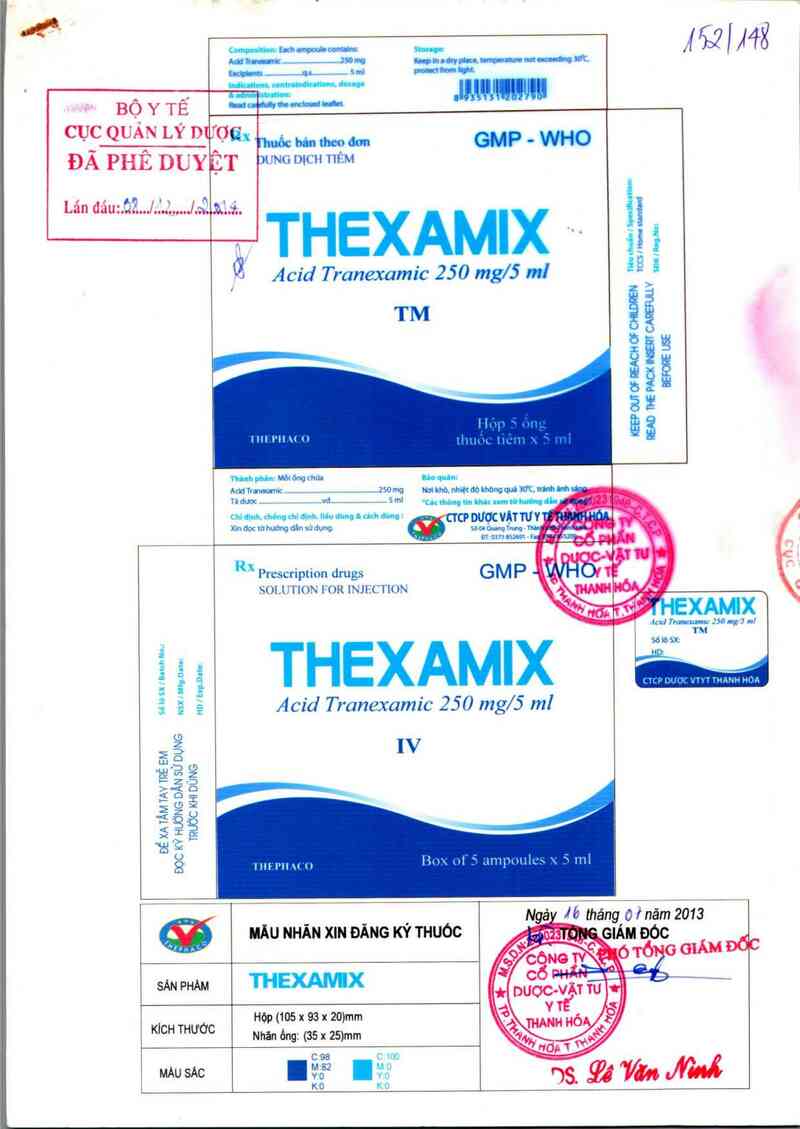 thông tin, cách dùng, giá thuốc Thexamix - ảnh 0