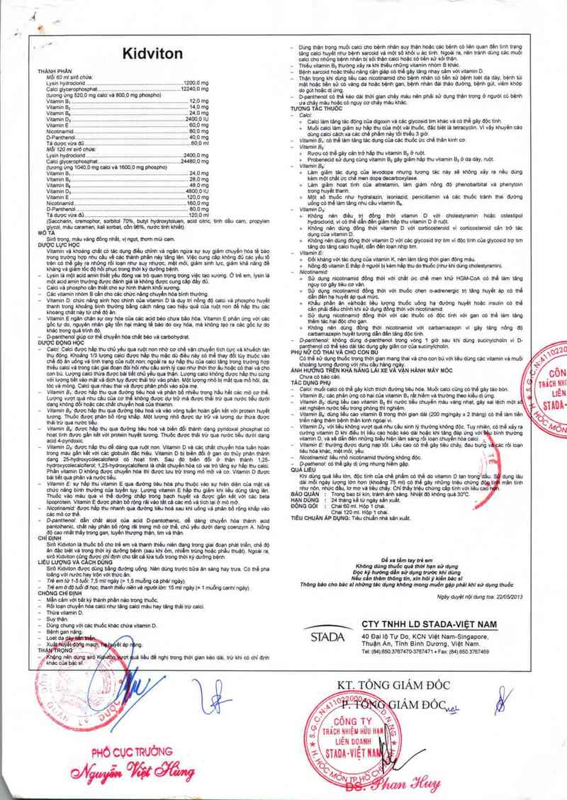 thông tin, cách dùng, giá thuốc Kidviton - ảnh 2