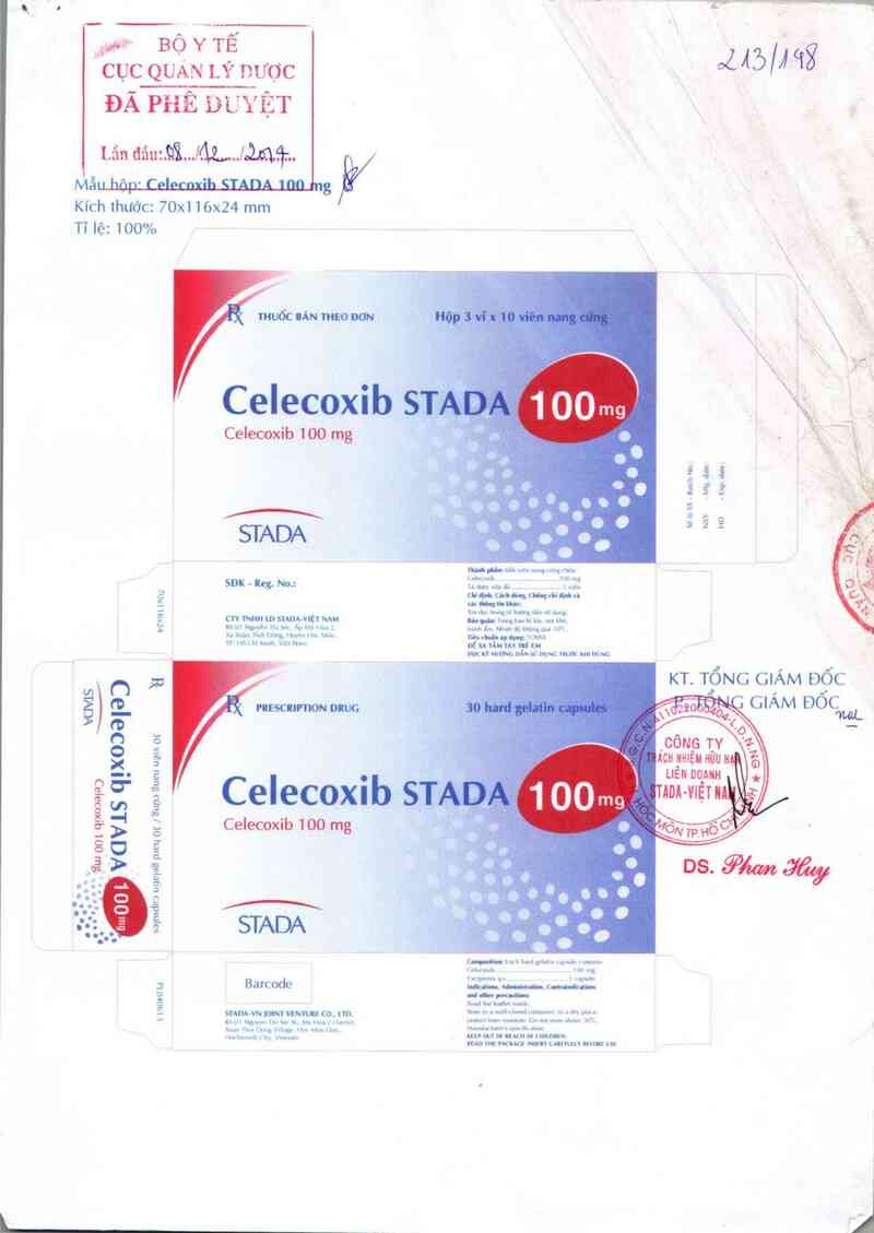 thông tin, cách dùng, giá thuốc Celecoxib Stada 100 mg - ảnh 0