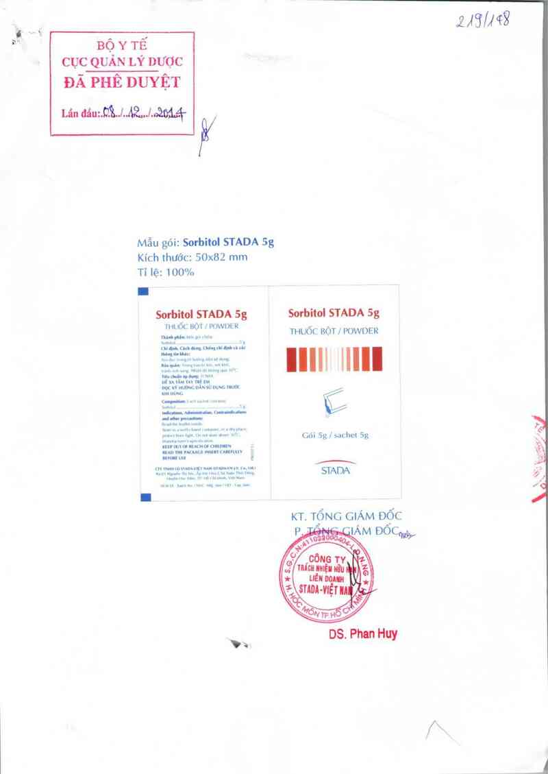 thông tin, cách dùng, giá thuốc Sorbitol Stada 5 g - ảnh 0
