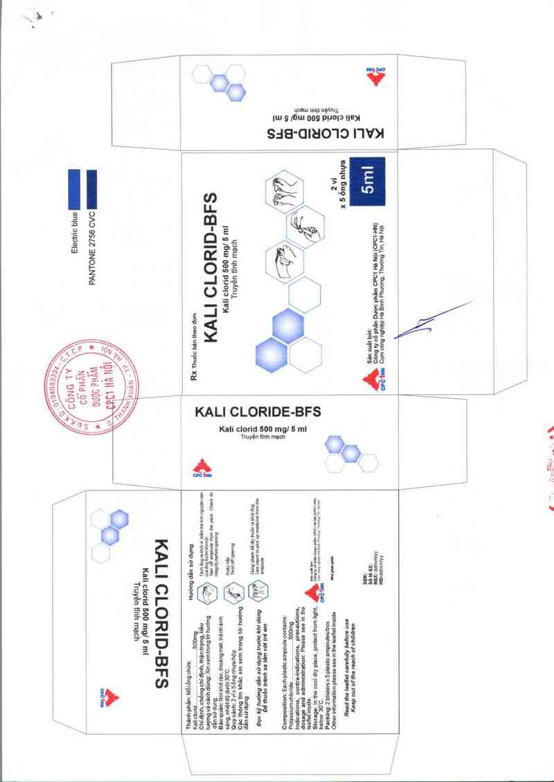 thông tin, cách dùng, giá thuốc Kali clorid-BFS - ảnh 1