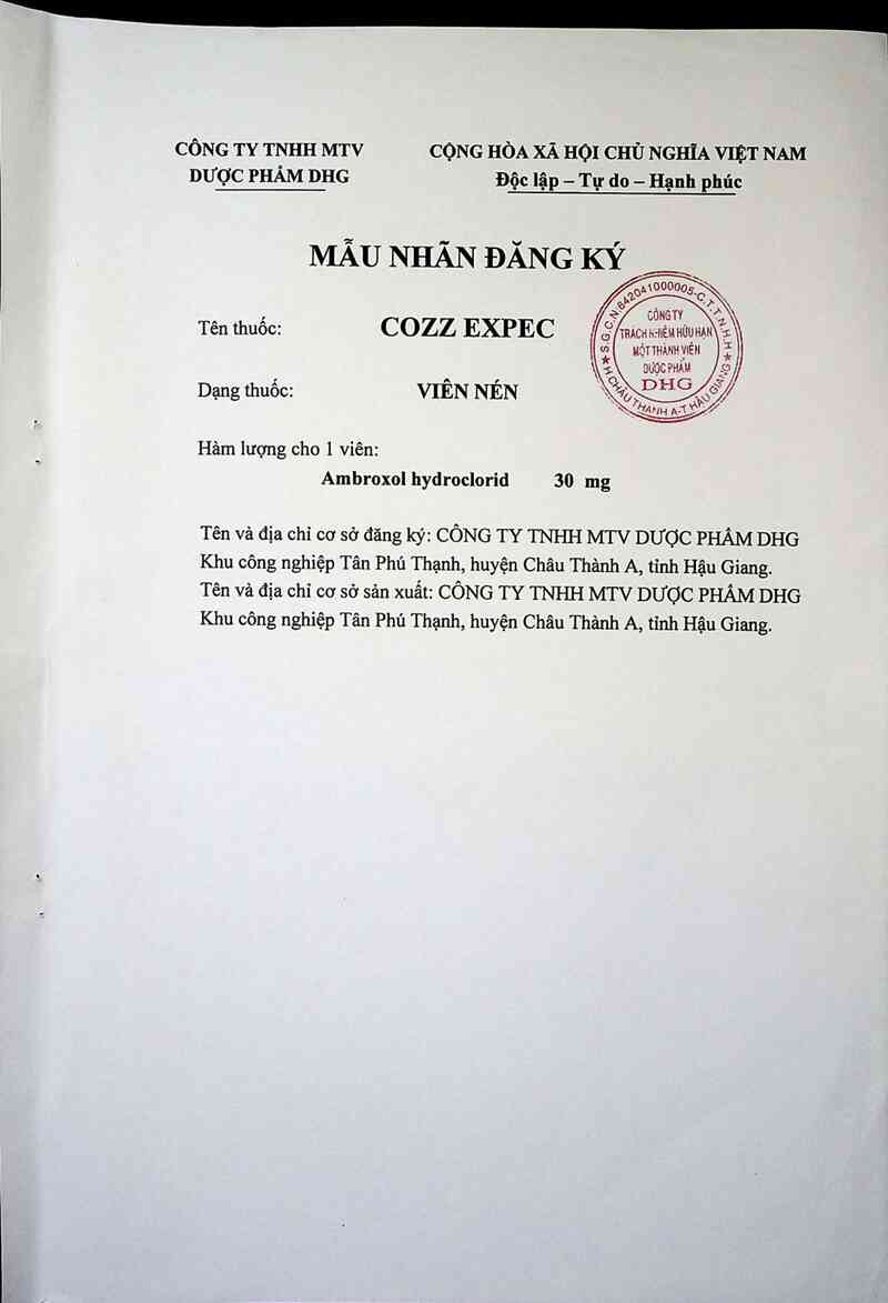 thông tin, cách dùng, giá thuốc Cozz Expec - ảnh 1