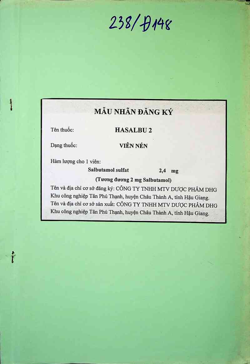 thông tin, cách dùng, giá thuốc Hasalbu 2 - ảnh 0