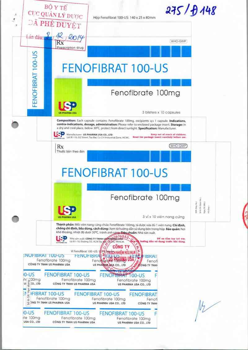 thông tin, cách dùng, giá thuốc Fenofibrat 100 - US - ảnh 0