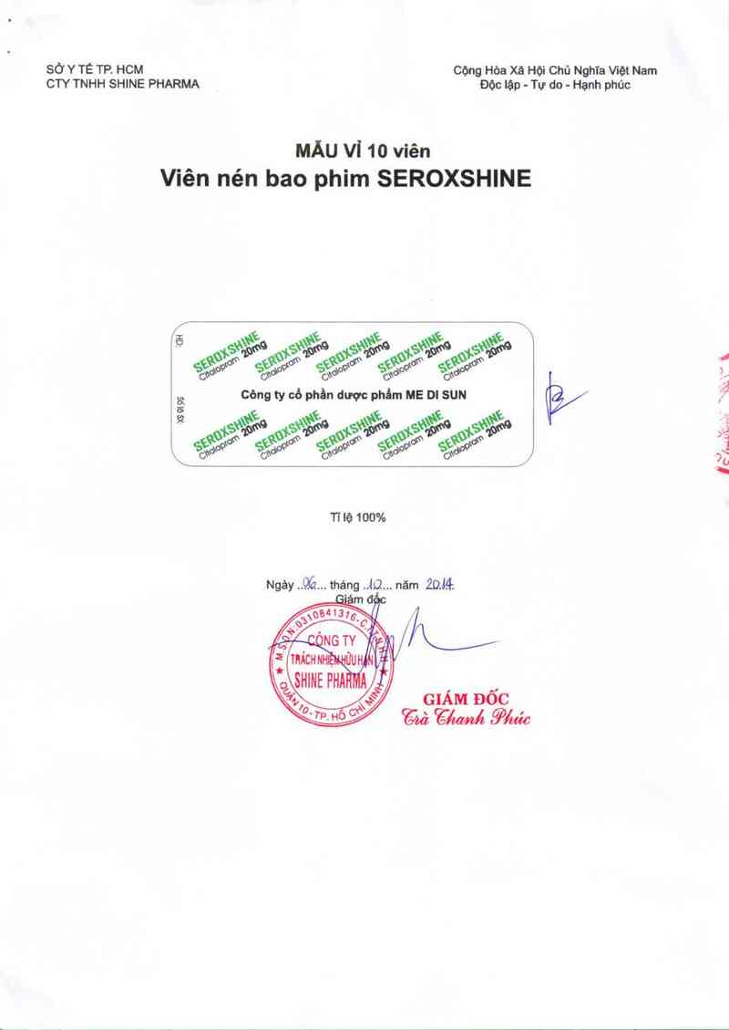 thông tin, cách dùng, giá thuốc Seroxshine - ảnh 1