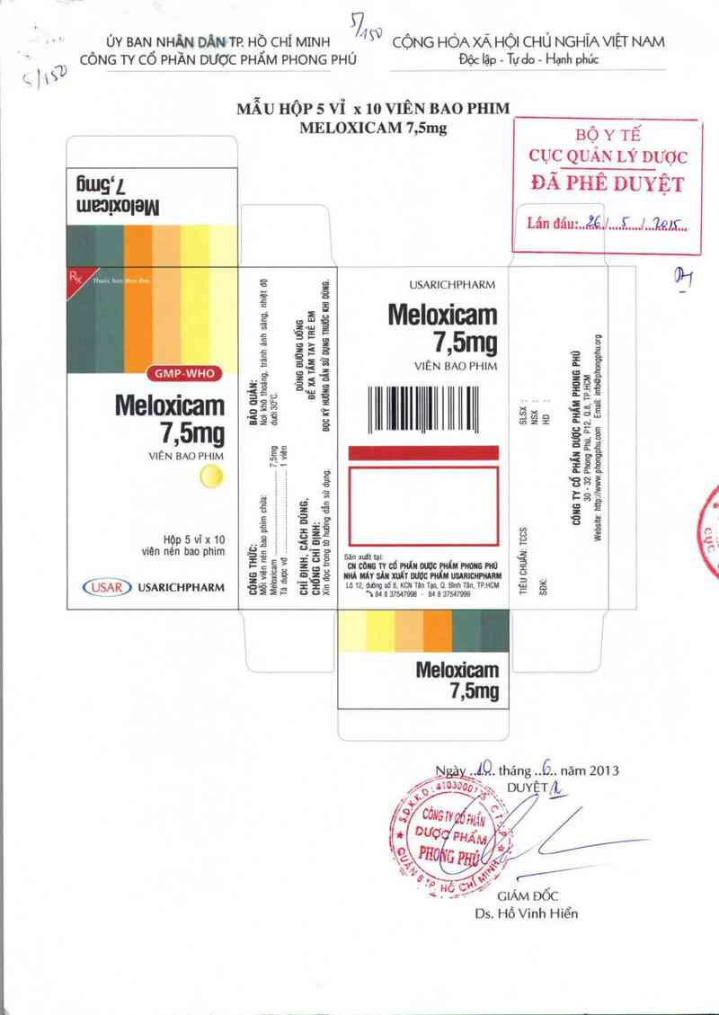 thông tin, cách dùng, giá thuốc Meloxicam 7,5mg - ảnh 0