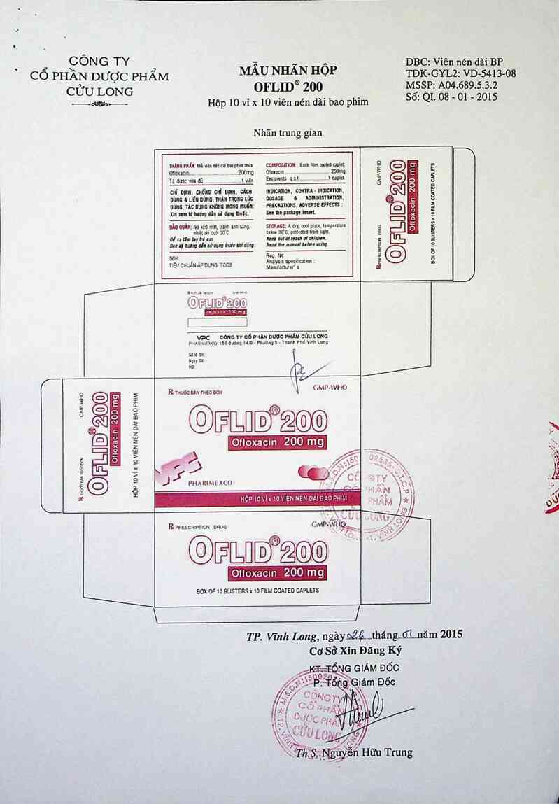 thông tin, cách dùng, giá thuốc Oflid 200 - ảnh 4