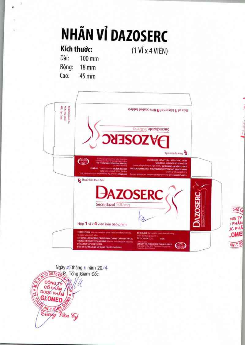 thông tin, cách dùng, giá thuốc Dazoserc - ảnh 1