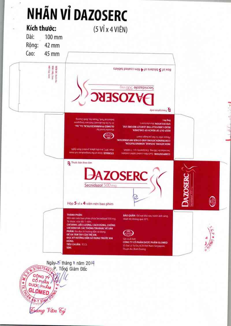thông tin, cách dùng, giá thuốc Dazoserc - ảnh 2