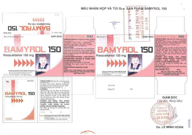 thông tin, cách dùng, giá thuốc Bamyrol 150 - ảnh 0
