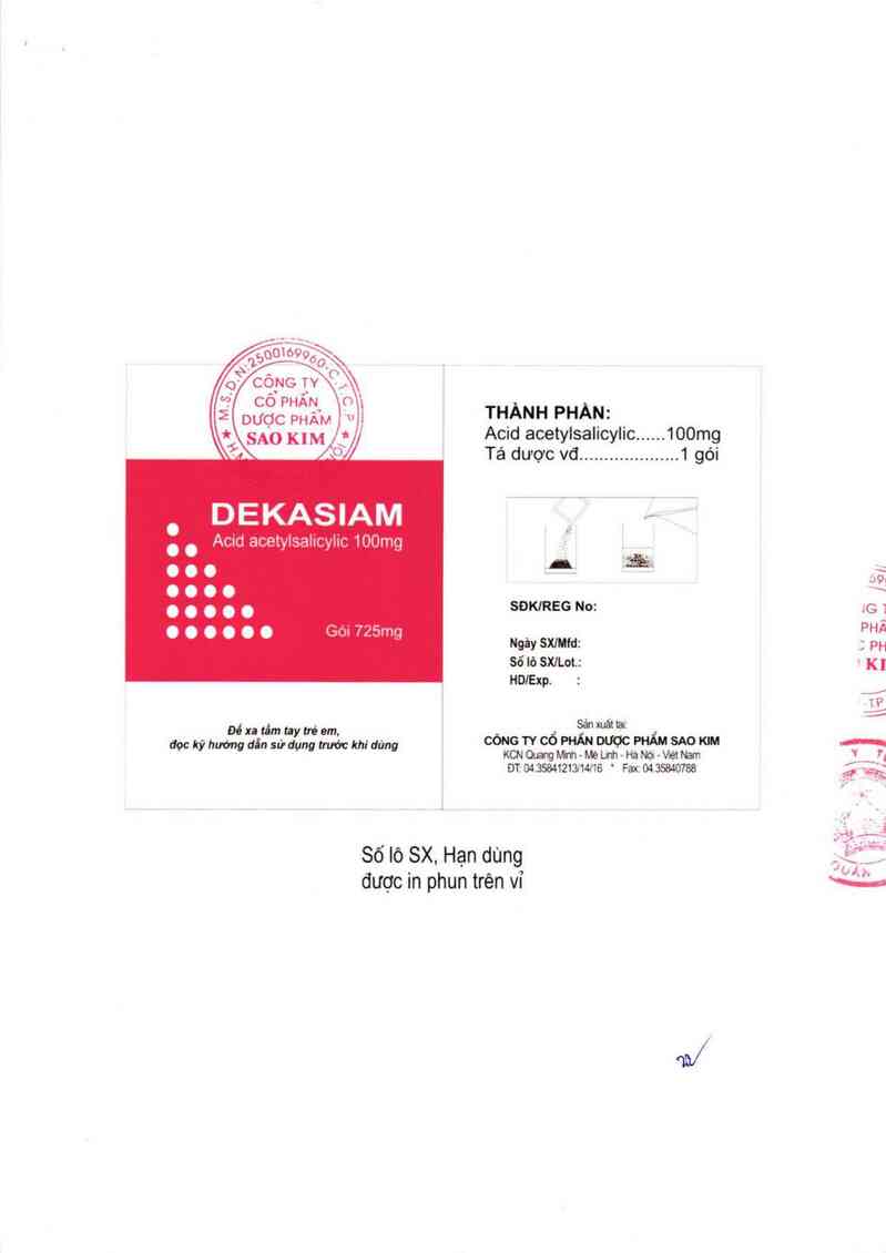 thông tin, cách dùng, giá thuốc Dekasiam - ảnh 1