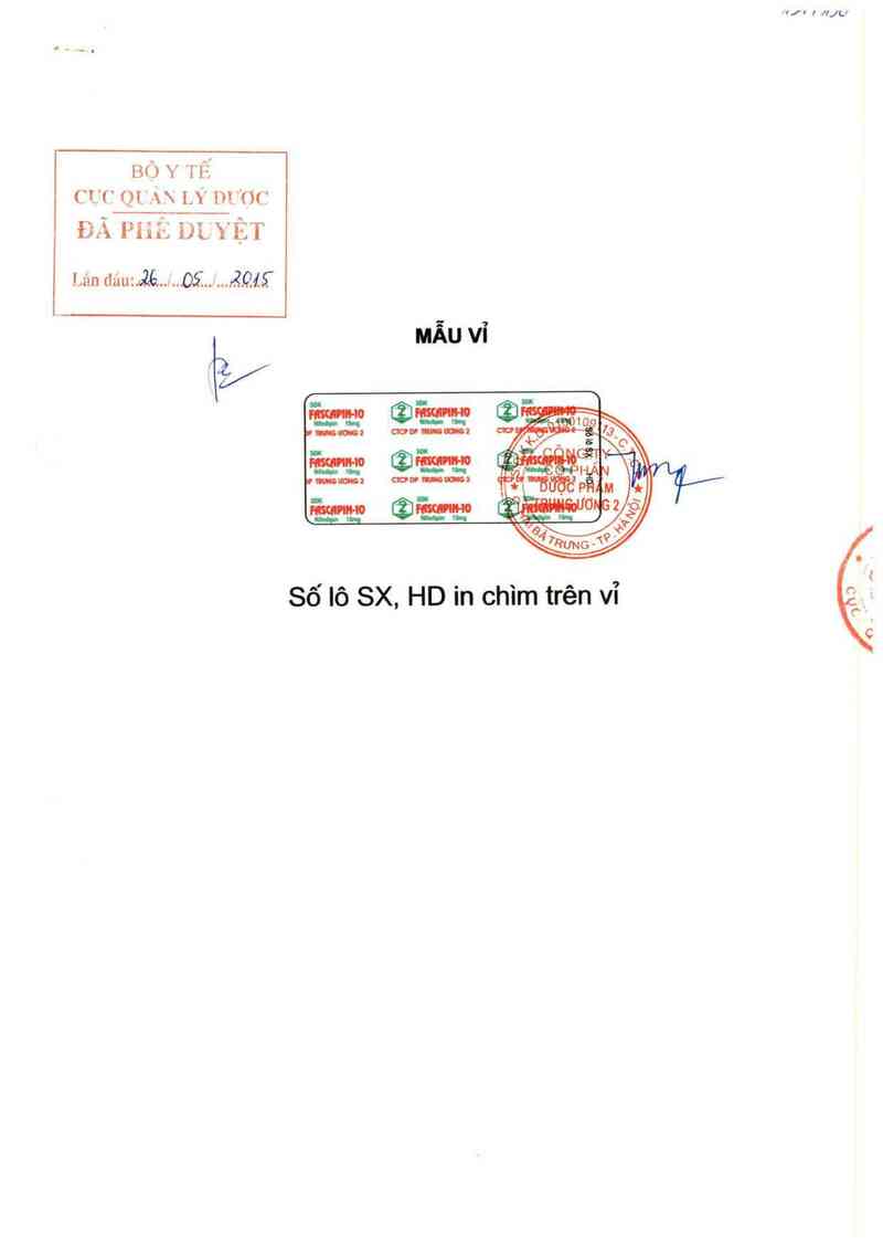 thông tin, cách dùng, giá thuốc Fascapin-10 - ảnh 0