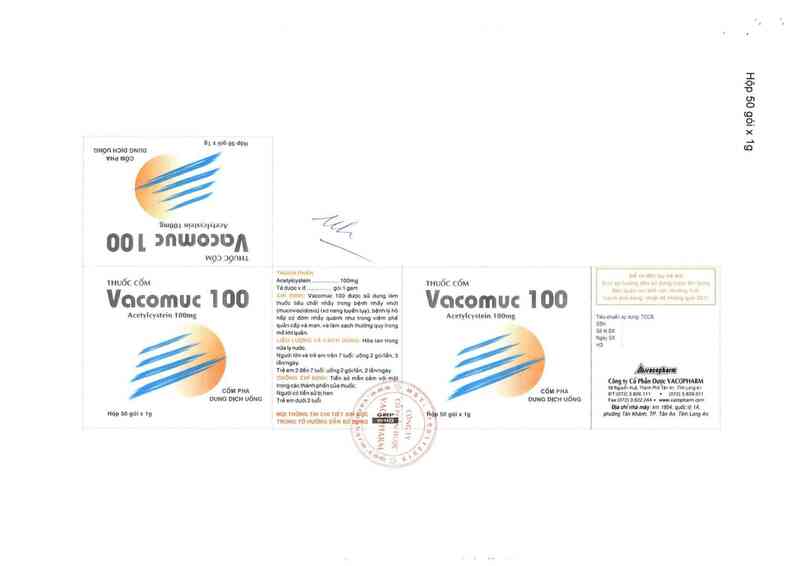 thông tin, cách dùng, giá thuốc Vacomuc 100 - ảnh 2