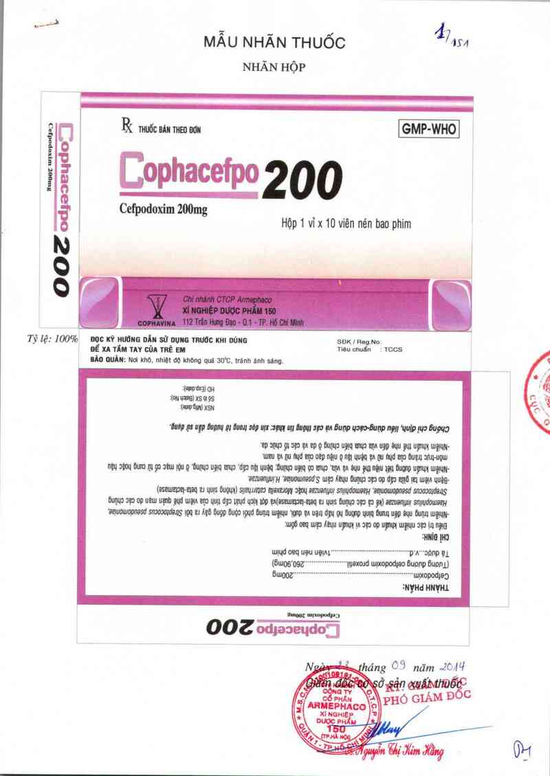 thông tin, cách dùng, giá thuốc Cophacefpo 200 - ảnh 0