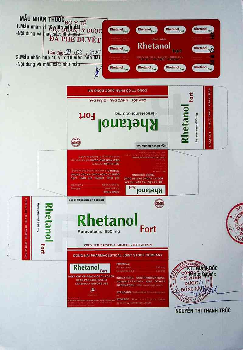 thông tin, cách dùng, giá thuốc Rhetanol Fort - ảnh 1