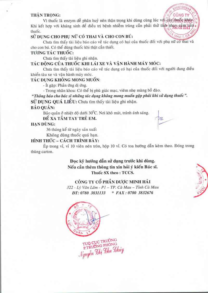 thông tin, cách dùng, giá thuốc Almipha 8,4 mg - ảnh 2