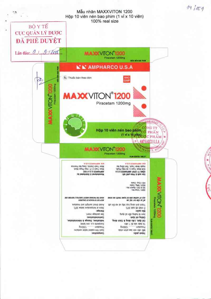 thông tin, cách dùng, giá thuốc Maxxviton 1200 - ảnh 0