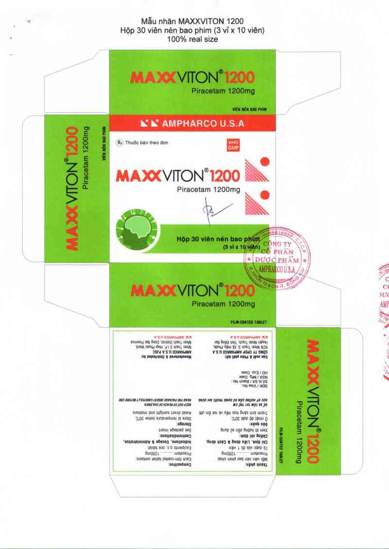 thông tin, cách dùng, giá thuốc Maxxviton 1200 - ảnh 1