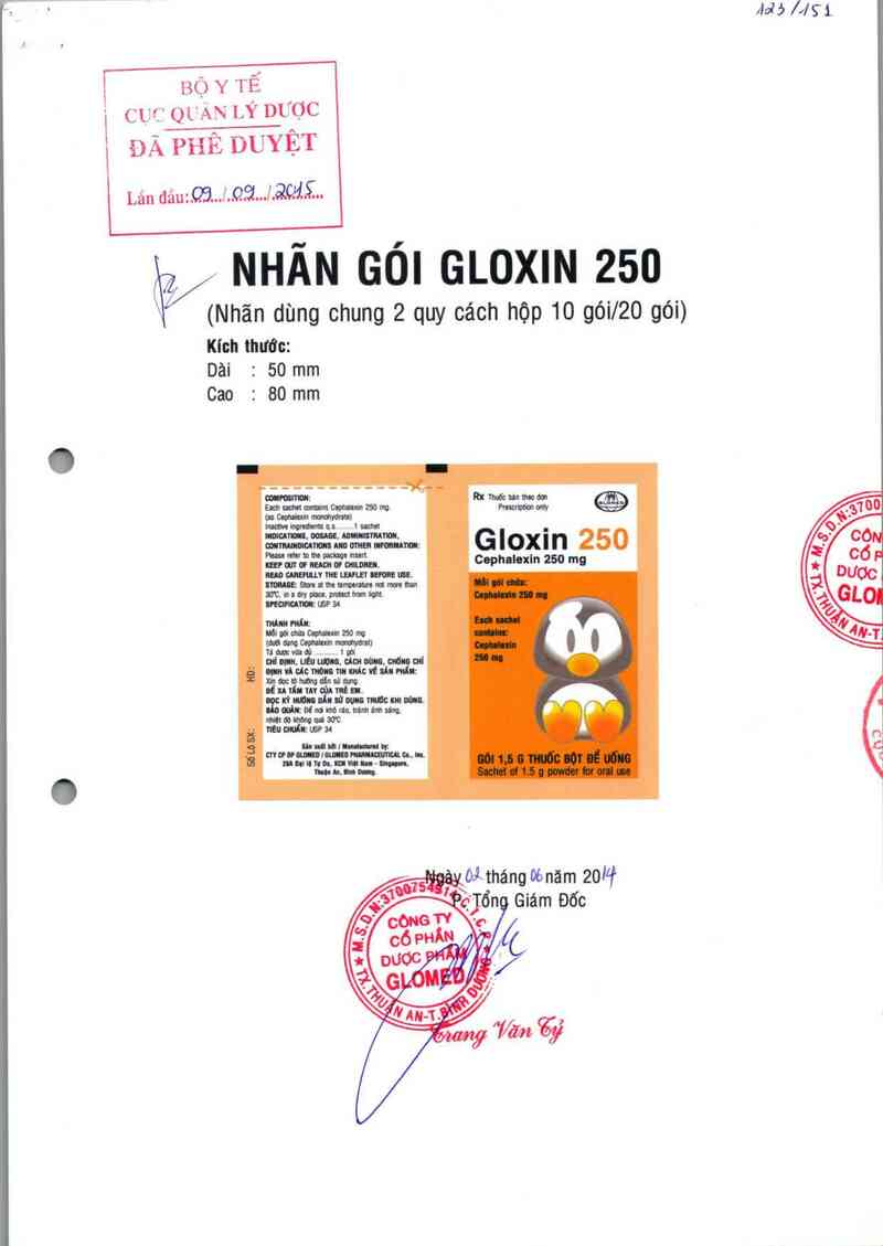 thông tin, cách dùng, giá thuốc Gloxin 250 - ảnh 0