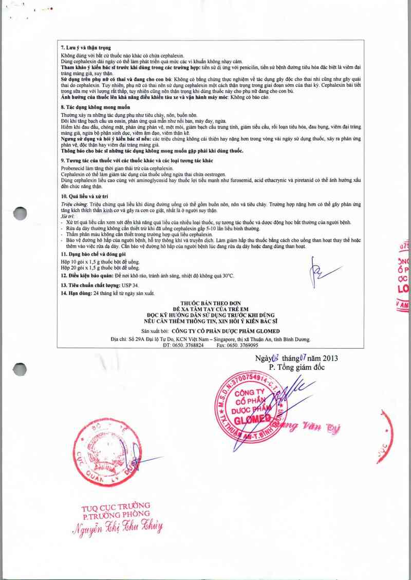thông tin, cách dùng, giá thuốc Gloxin 250 - ảnh 4