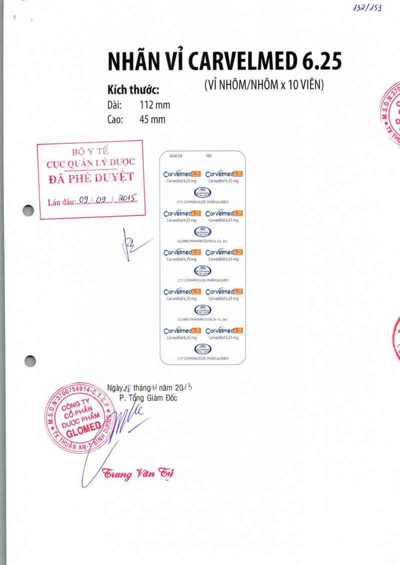 thông tin, cách dùng, giá thuốc Carvelmed 6.25 - ảnh 0