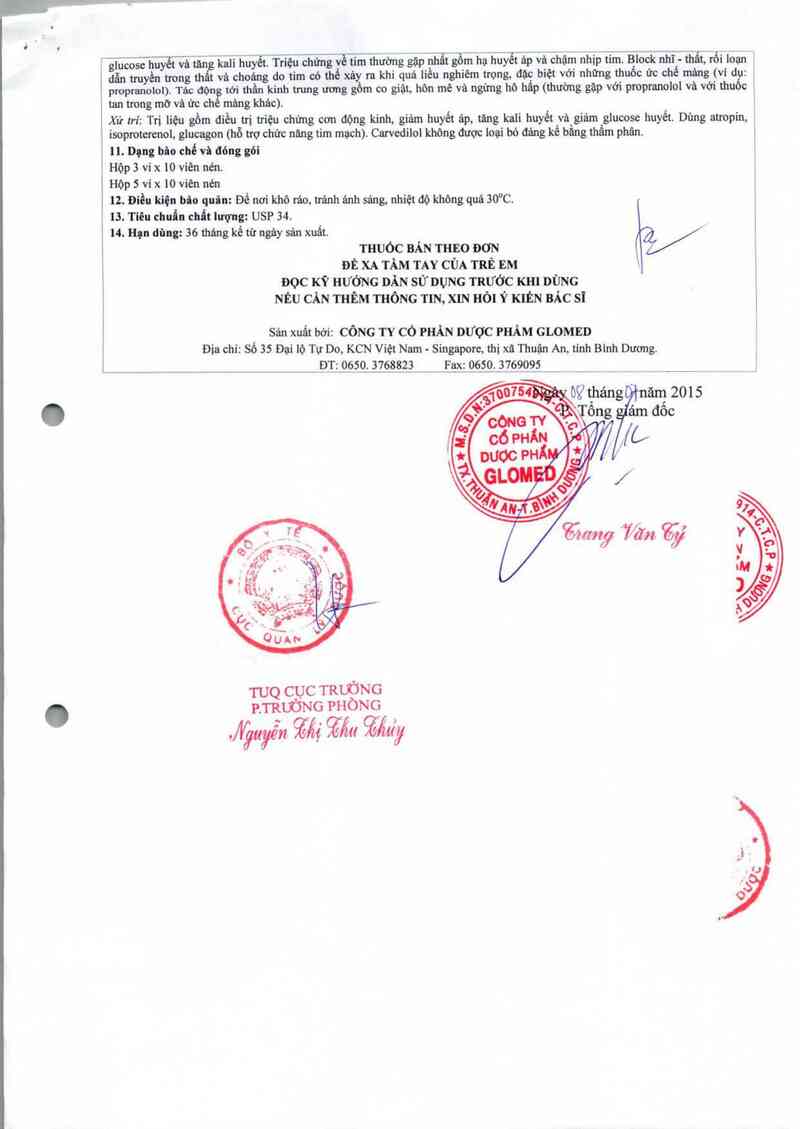 thông tin, cách dùng, giá thuốc Carvelmed 6.25 - ảnh 5