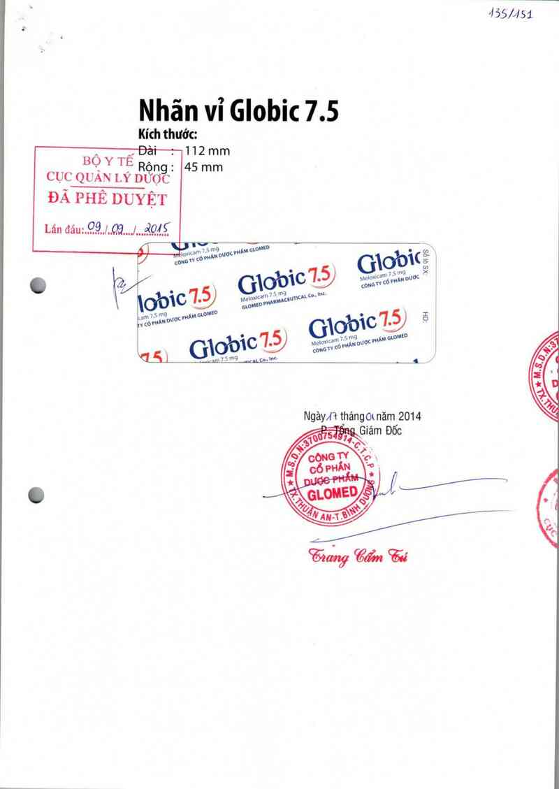 thông tin, cách dùng, giá thuốc Globic 7.5 - ảnh 0