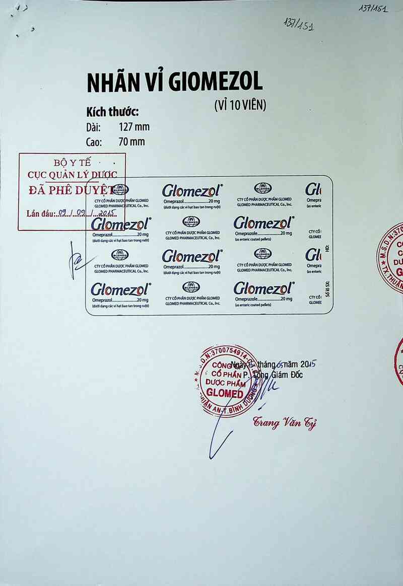 thông tin, cách dùng, giá thuốc Glomezol - ảnh 0