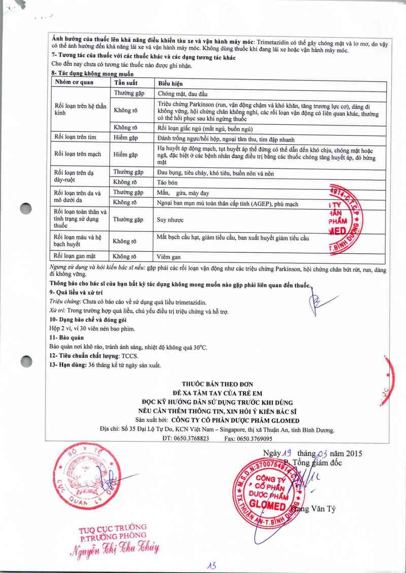 thông tin, cách dùng, giá thuốc Glotaren 20 - ảnh 3