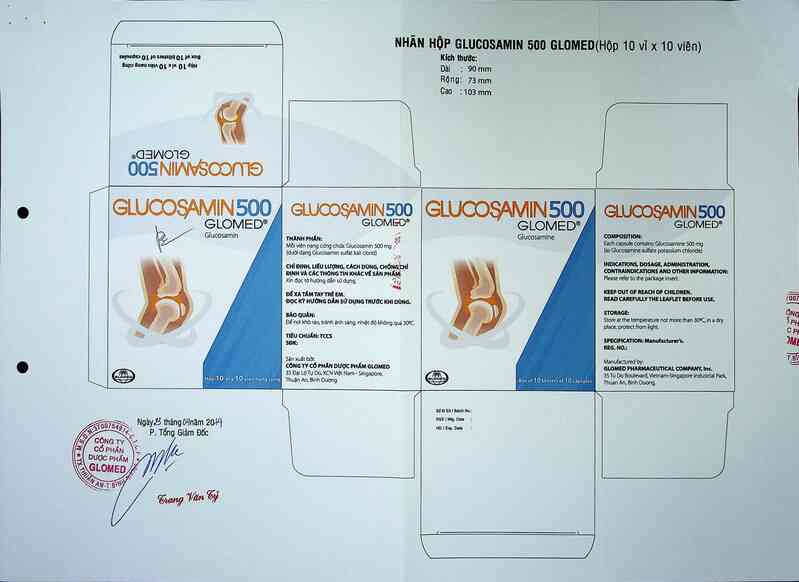 thông tin, cách dùng, giá thuốc Glucosamin 500 Glomed - ảnh 2