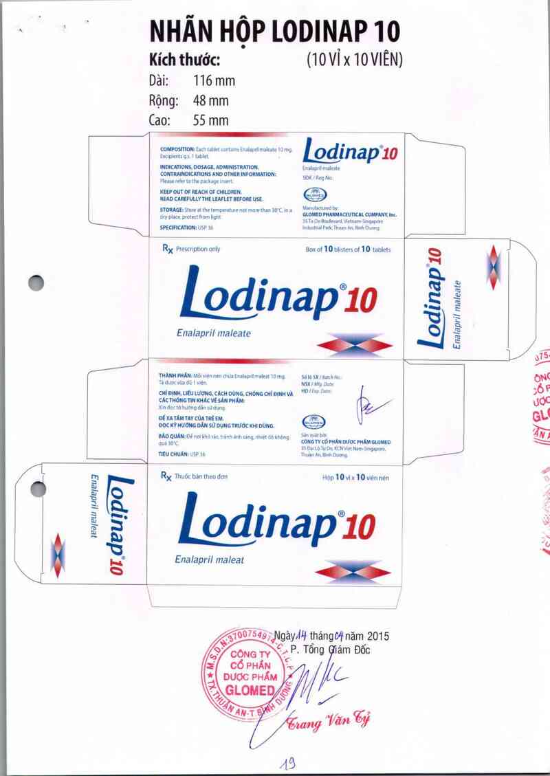 thông tin, cách dùng, giá thuốc Lodinap 10 - ảnh 1