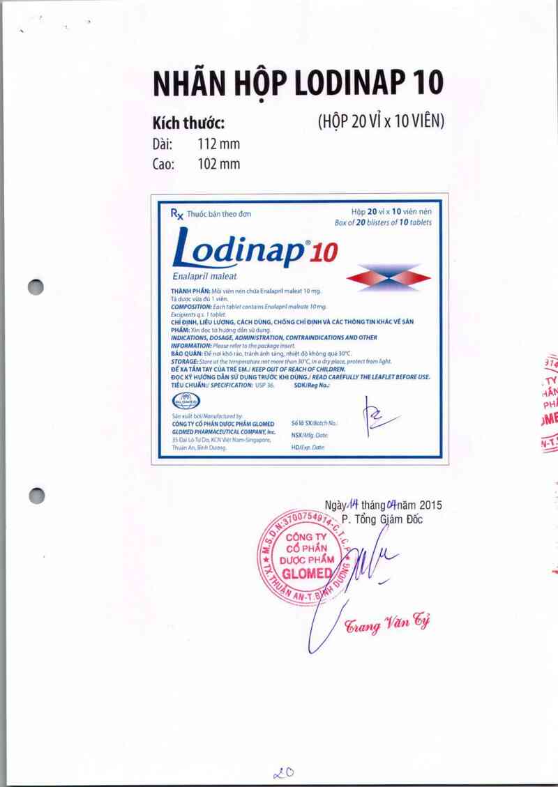 thông tin, cách dùng, giá thuốc Lodinap 10 - ảnh 2