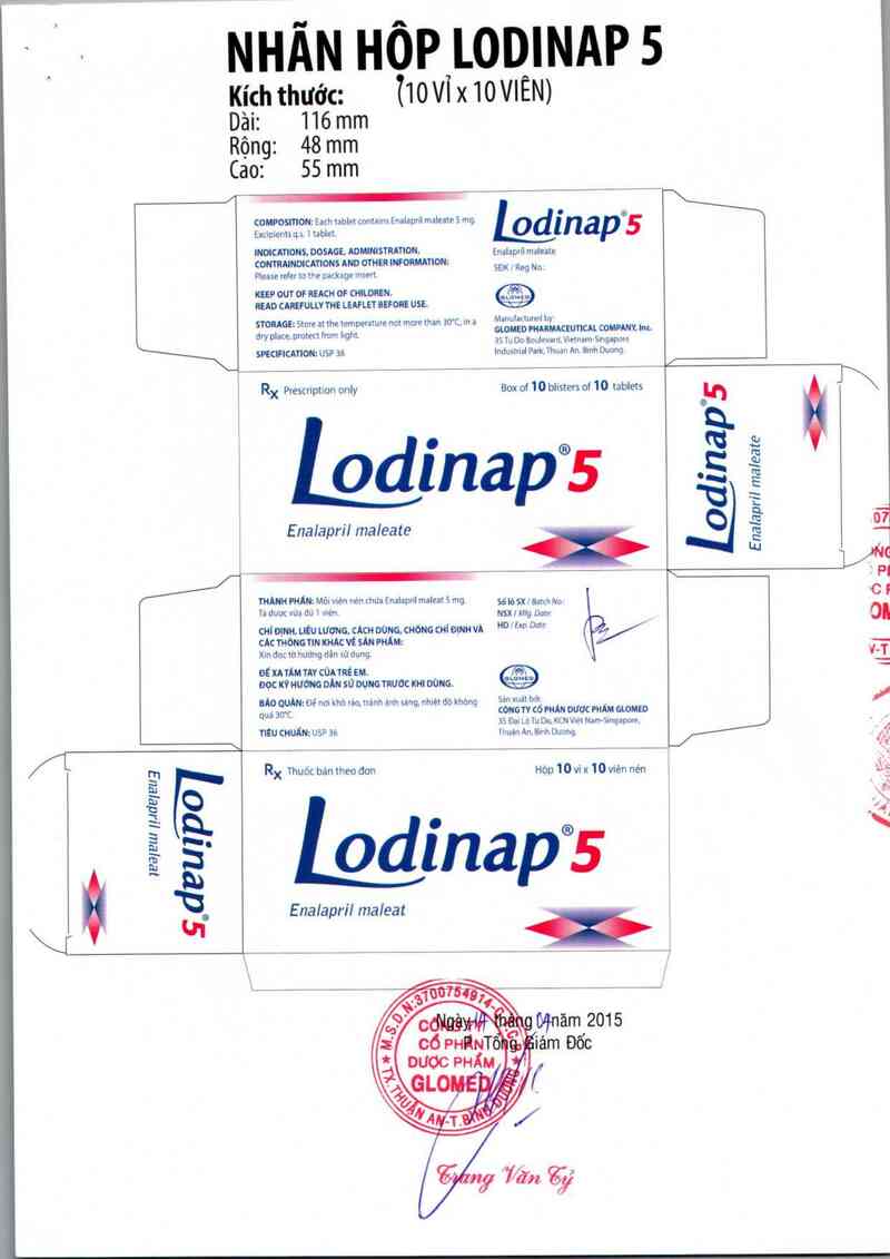 thông tin, cách dùng, giá thuốc Lodinap 5 - ảnh 1