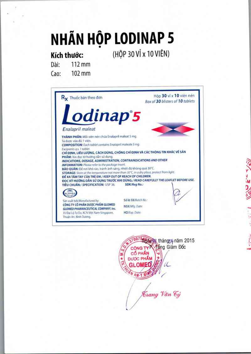 thông tin, cách dùng, giá thuốc Lodinap 5 - ảnh 3