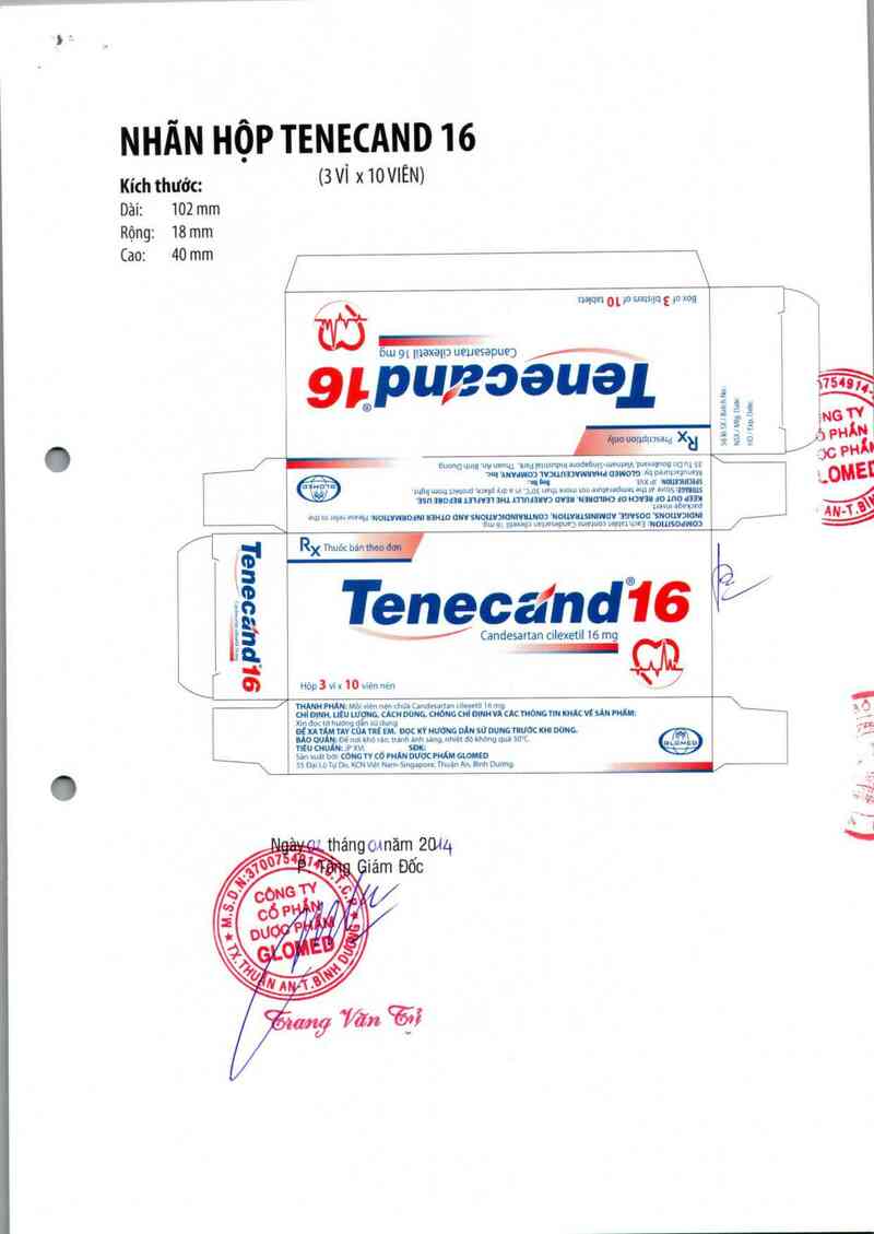 thông tin, cách dùng, giá thuốc Tenecand 16 - ảnh 1